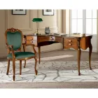 كرسي كلاسيكي من خشب الجوز أو الخشب الذهبي، صنع في إيطاليا - إمبراطور Viadurini