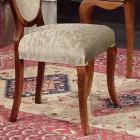 كرسي كلاسيكي من الخشب والقماش مع أو بدون مساند للذراعين، صنع في إيطاليا - إيلي Viadurini