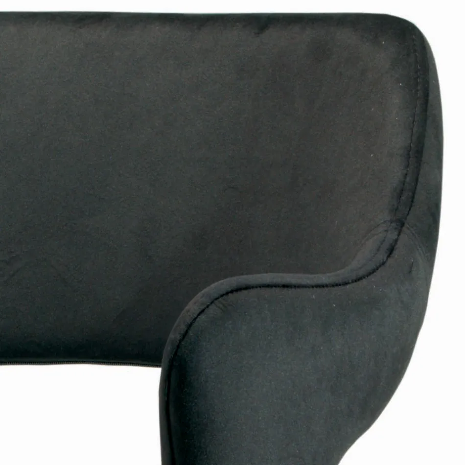 كرسي بمساند ذراعين مبطن بالكامل وأرجل فولاذية - رافينا Viadurini