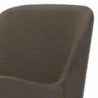 كرسي بمساند للذراعين وأرجل خشبية ومقعد مبطن صنع في إيطاليا - باري Viadurini