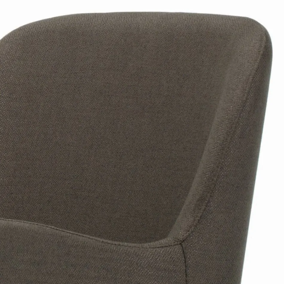 كرسي بمساند للذراعين وأرجل خشبية ومقعد مبطن صنع في إيطاليا - باري Viadurini