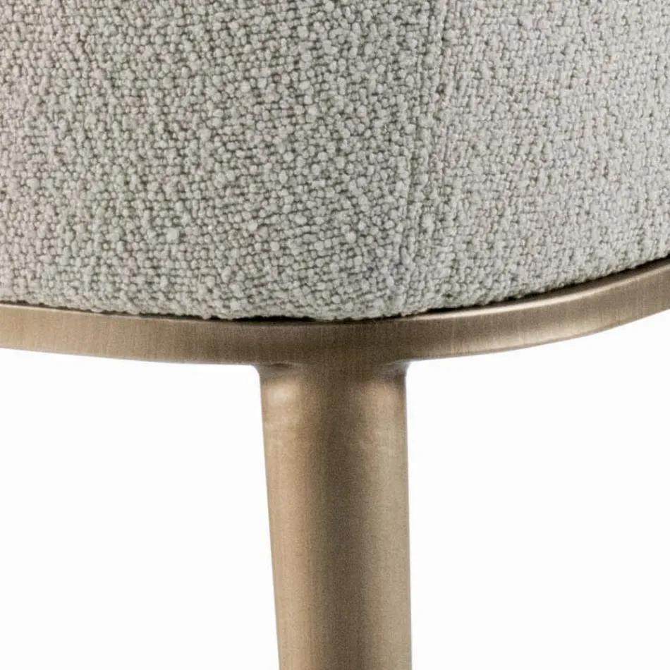 كرسي بمساند للذراعين ومقعد مبطن وأرجل فولاذية، صنع في إيطاليا - أسكولي Viadurini