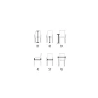 كرسي بمساند للذراعين منجد بجلد عاجي اللون، صنع في إيطاليا - شيل Viadurini