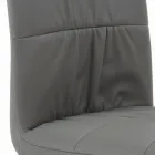 كرسي بأرجل من الفولاذ المطلي ومقعد مبطن، صنع في إيطاليا - بريشيا Viadurini