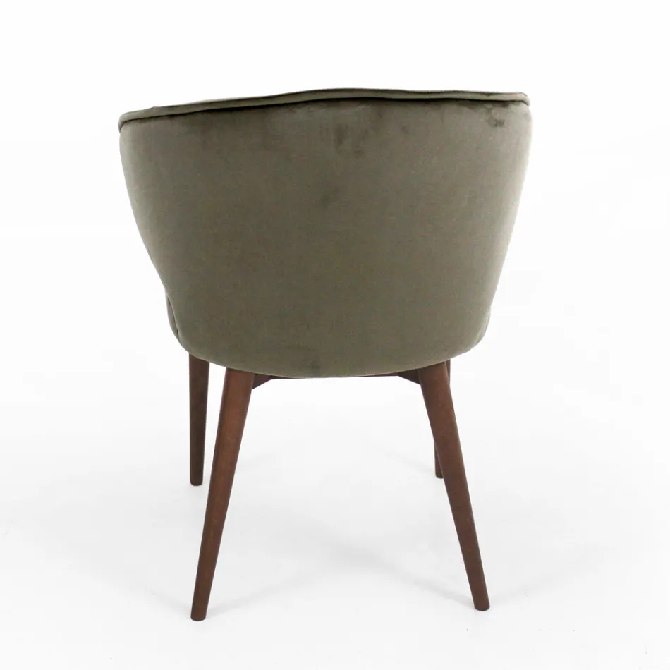 كرسي بمقعد ومسند ظهر مبطنين بالكامل، صنع في إيطاليا - أدريا Viadurini