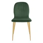 كرسي بمقعد من القماش أحادي الهيكل وأرجل مخروطية، صنع في إيطاليا - نيزوكو Viadurini