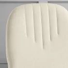 كرسي بمقعد من القماش أحادي الهيكل وأرجل مخروطية، صنع في إيطاليا - نيزوكو Viadurini