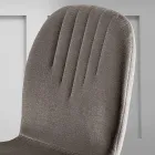 كرسي بمقعد من القماش أحادي الهيكل وأرجل خشبية، صنع في إيطاليا - نيزوكو Viadurini