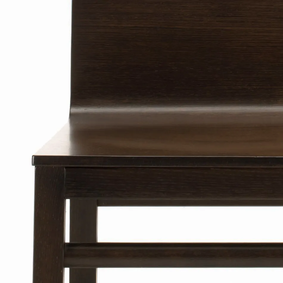 كرسي بهيكل من خشب الرماد وقشرة من خشب البلوط صنع في إيطاليا - إميليا Viadurini