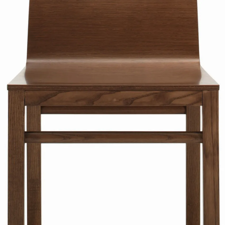 كرسي بهيكل من خشب الرماد وقشرة من خشب البلوط صنع في إيطاليا - إميليا Viadurini