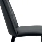 كرسي مطبخ من الجلد الصناعي والفولاذ، صنع في إيطاليا، 4 قطع - أليكسيا Viadurini