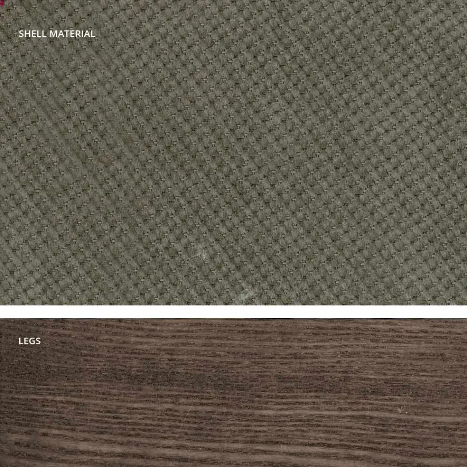 كرسي مطبخ بتصميم خشبي وقماش مصنوع في إيطاليا، إيجيزيا Viadurini