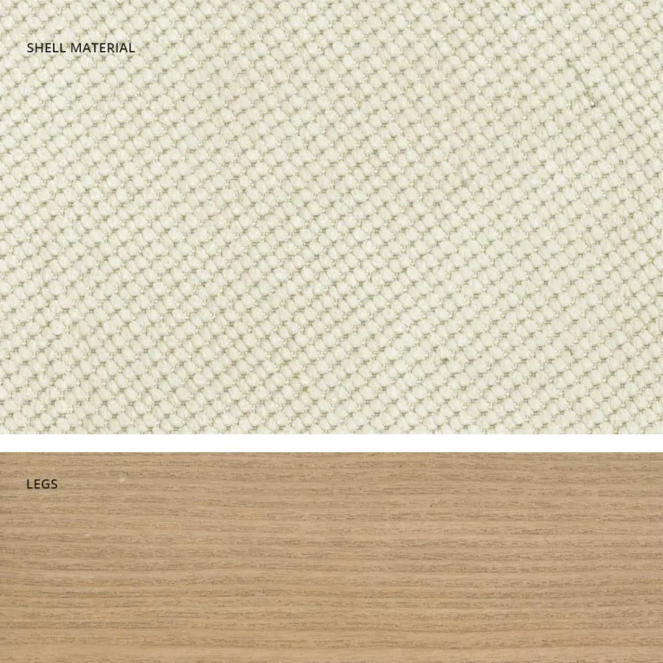 كرسي مطبخ بتصميم خشبي وقماش مصنوع في إيطاليا، إيجيزيا Viadurini