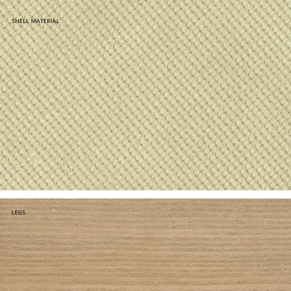 كرسي مطبخ بتصميم خشبي وقماش مصنوع في إيطاليا، إيجيزيا Viadurini