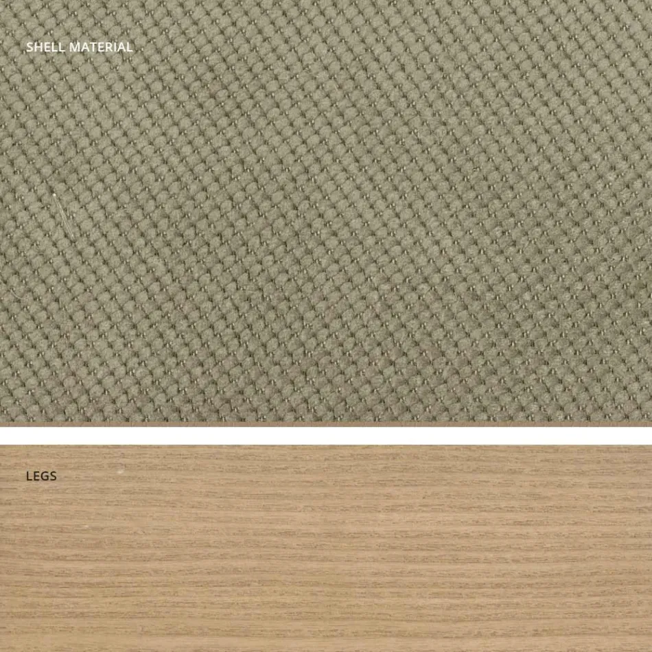 كرسي مطبخ بتصميم خشبي وقماش مصنوع في إيطاليا، إيجيزيا Viadurini