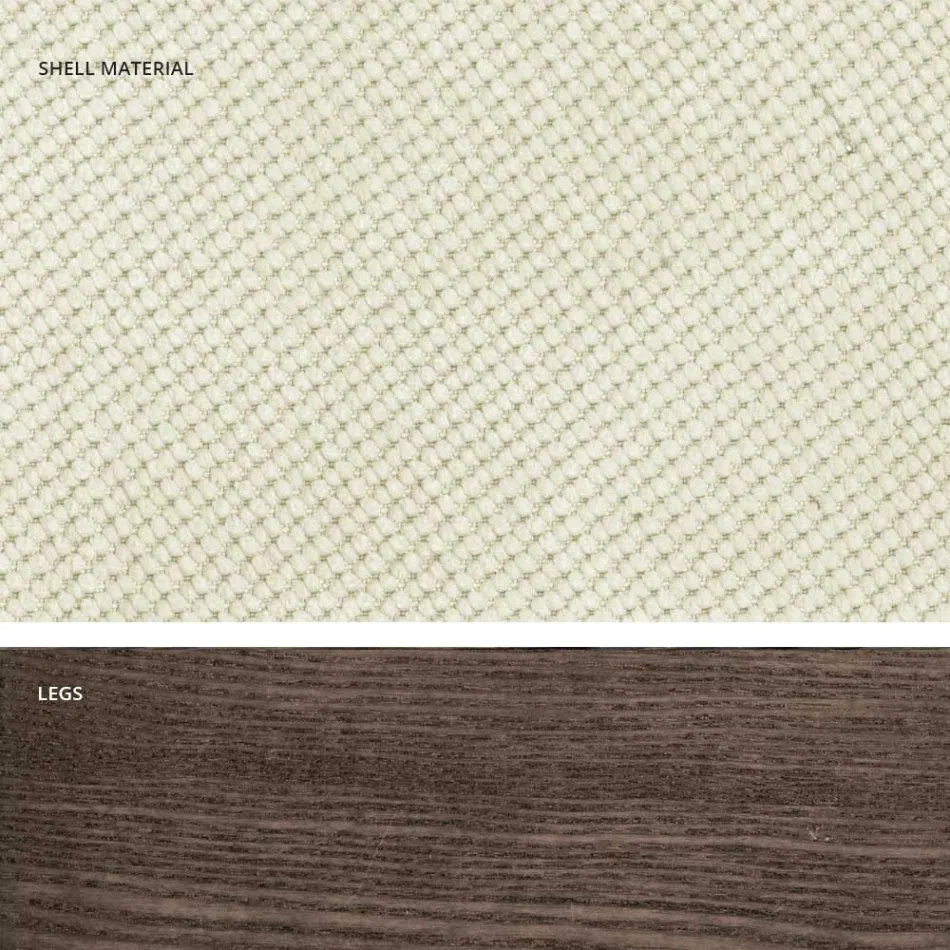 كرسي مطبخ بتصميم خشبي وقماش مصنوع في إيطاليا، إيجيزيا Viadurini