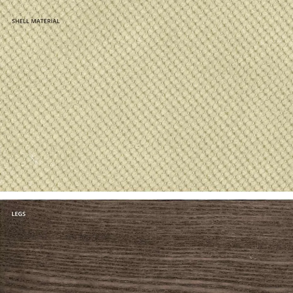 كرسي مطبخ بتصميم خشبي وقماش مصنوع في إيطاليا، إيجيزيا Viadurini