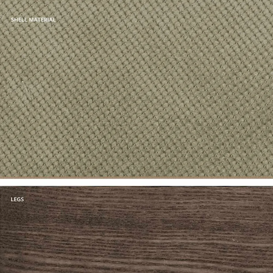 كرسي مطبخ بتصميم خشبي وقماش مصنوع في إيطاليا، إيجيزيا Viadurini