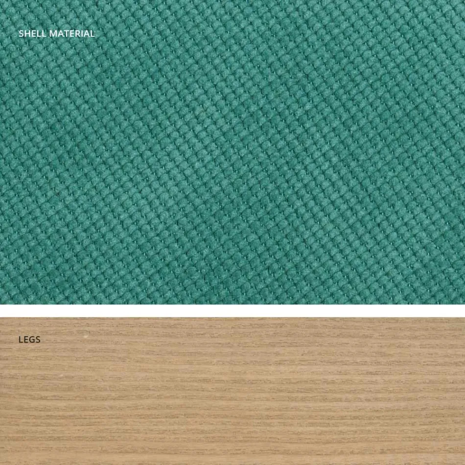 كرسي مطبخ بتصميم خشبي وقماش مصنوع في إيطاليا، إيجيزيا Viadurini