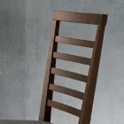 كرسي مطبخ من الخشب ومقعد من قماش بتصميم إيطالي - جانين Viadurini