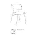 كرسي مطبخ مُنجّد بألياف دقيقة، صنع في إيطاليا، قطعتان - ريبيكا Viadurini