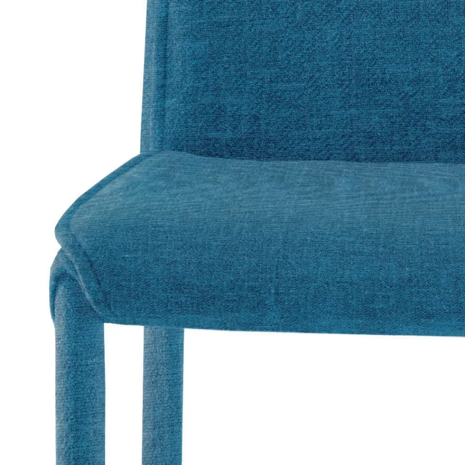 كرسي مطبخ مغطى بالقماش مصنوع في إيطاليا، 4 قطع - موناليزا Viadurini