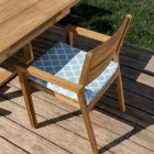 كرسي خارجي بمساند للذراعين من خشب الساج - ماري Viadurini