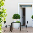 كرسي خارجي قابل للتكديس مصنوع من المعدن المطلي في إيطاليا، 4 قطع - تول Viadurini