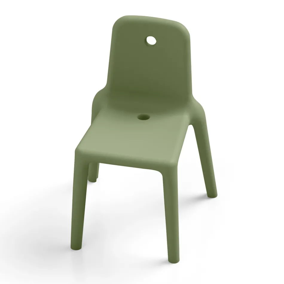 كرسي خارجي من البولي إيثيلين 15 لونًا صنع في إيطاليا قطعتين - روني Viadurini