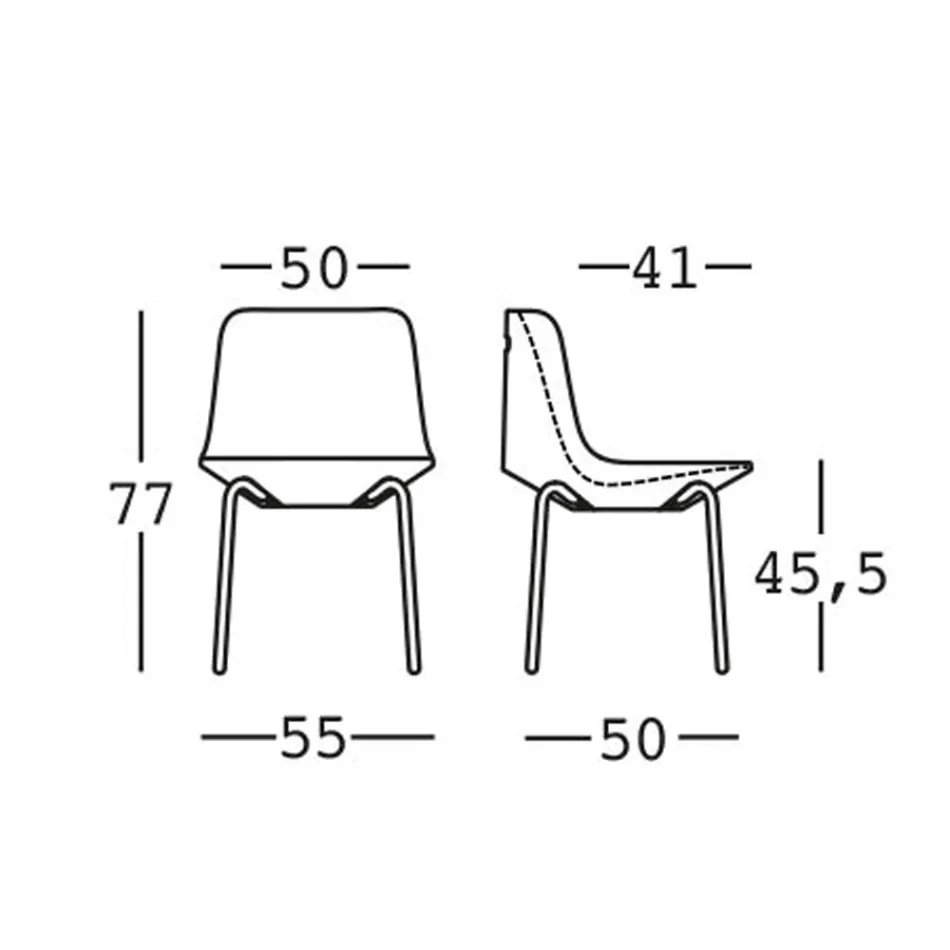 كرسي خارجي من البولي إيثيلين والألمنيوم صنع في إيطاليا قطعتين - ريزيا Viadurini