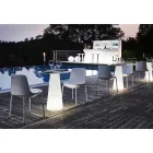 كرسي خارجي من البولي إيثيلين والألمنيوم صنع في إيطاليا قطعتين - ريزيا Viadurini