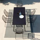 كرسي حديقة قابل للتكديس مصنوع من المعدن المجلفن، صنع في إيطاليا، 4 قطع - فيكاس Viadurini