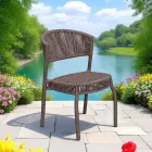 كرسي حديقة من الألومنيوم ومنسوج بحبل - ألجيدي Viadurini