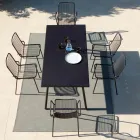 كرسي حديقة معدني بمساند للذراعين، صنع في إيطاليا، قطعتان - فيكاس Viadurini