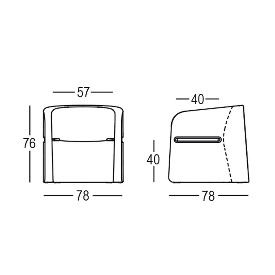 كرسي حديقة مصنوع من البولي إيثيلين وخشب البتولا، صنع في إيطاليا - تالولا Viadurini