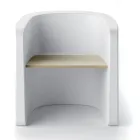 كرسي حديقة مصنوع من البولي إيثيلين وخشب البتولا، صنع في إيطاليا - تالولا Viadurini