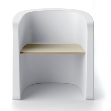 كرسي حديقة مصنوع من البولي إيثيلين وخشب البتولا، صنع في إيطاليا - تالولا Viadurini