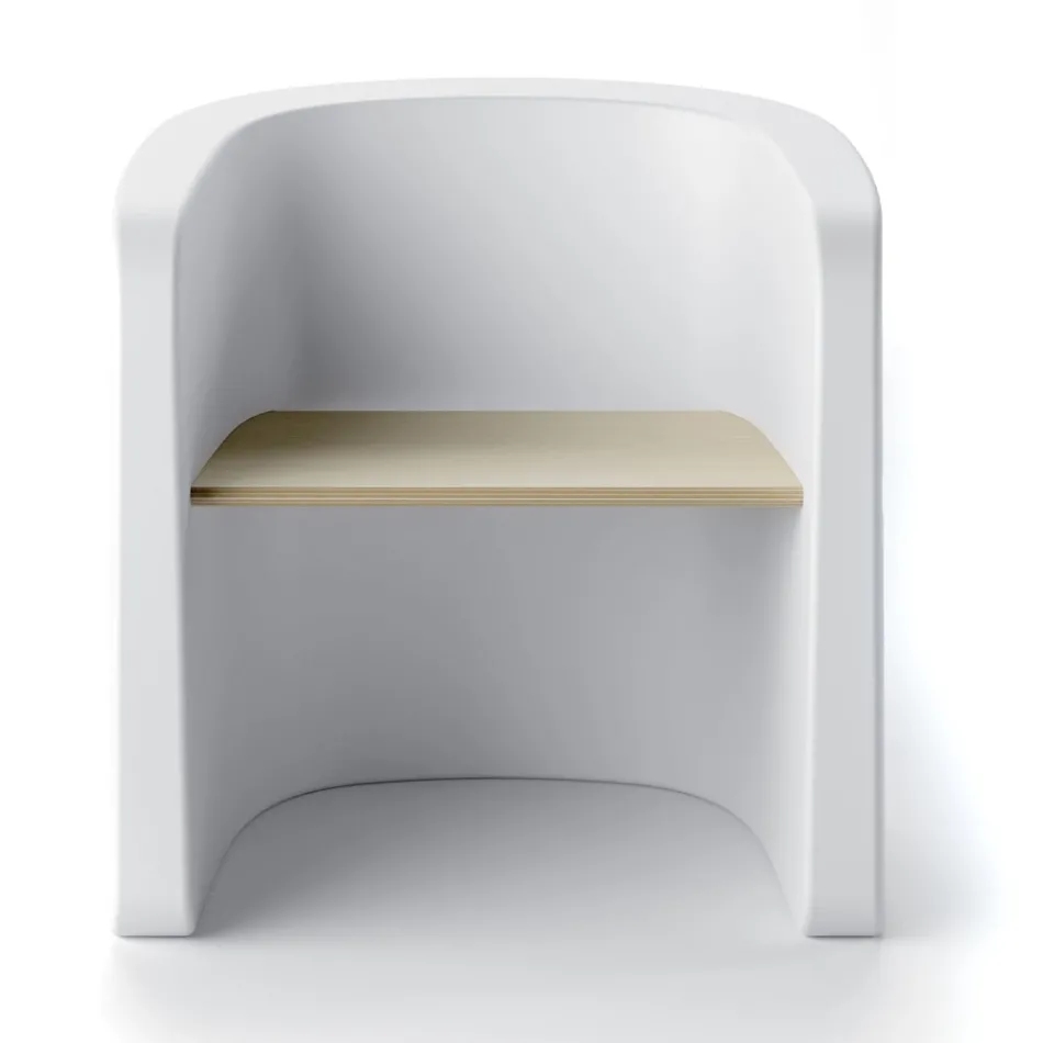 كرسي حديقة مصنوع من البولي إيثيلين وخشب البتولا، صنع في إيطاليا - تالولا Viadurini