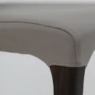 كرسي داخلي من خشب الدردار والجلد الصناعي، صنع في إيطاليا - فلوكي Viadurini