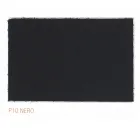 كرسي طعام بمساند ذراعين منجد بجلد أسود، صنع في إيطاليا - ماير Viadurini