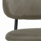 كرسي طعام بمقعد ومسند ظهر مخملي صنع في إيطاليا - ليفورنو Viadurini