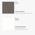 كرسي طعام بمقعد من القماش وهيكل معدني - عائشة Viadurini