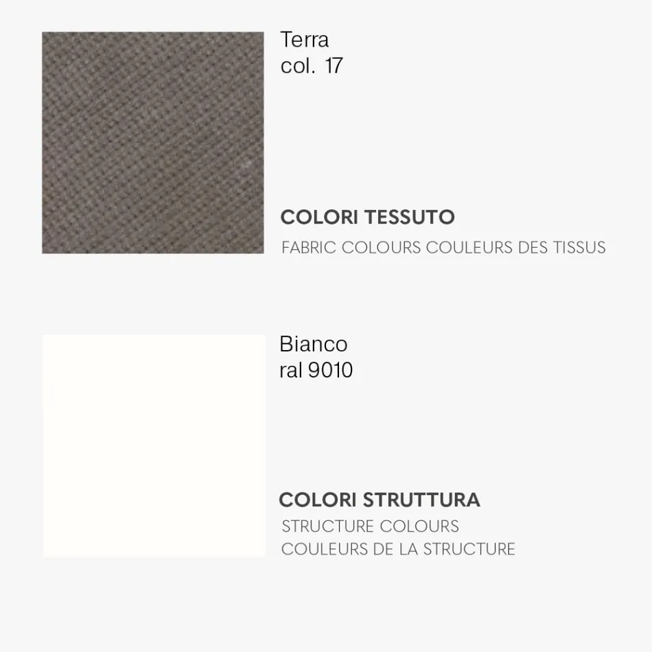 كرسي طعام بمقعد من القماش وهيكل معدني - عائشة Viadurini