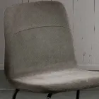 كرسي طعام بمقعد من القماش وهيكل معدني - عائشة Viadurini