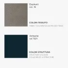 كرسي طعام بمقعد من القماش وهيكل معدني - عائشة Viadurini