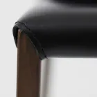 كرسي طعام بهيكل كورتن ومقعد جلدي، صنع في إيطاليا - أوريتا Viadurini