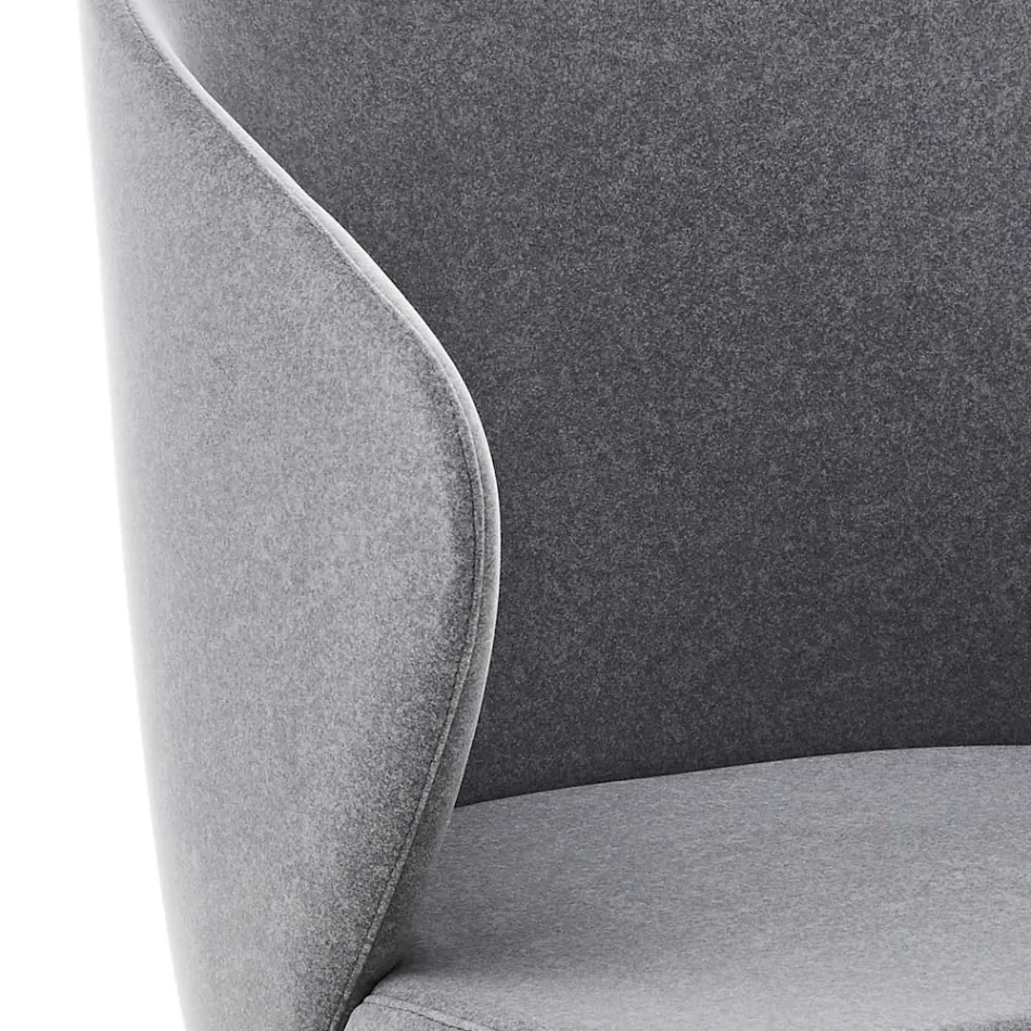 كرسي طعام بهيكل معدني ومقعد مخملي صنع في إيطاليا - رودينو Viadurini