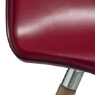 كرسي طعام من الجلد المُجدد بأرجل خشبية، صنع في إيطاليا - لوك Viadurini