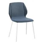 كرسي غرفة معيشة بتصميم عصري أنيق مصنوع من القماش مع حافة - سكارات Viadurini