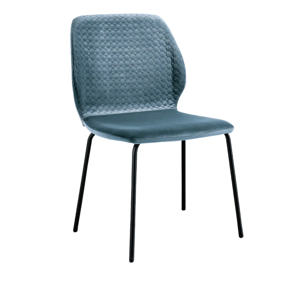 كرسي غرفة معيشة بتصميم عصري أنيق من المخمل الملون - سكارات Viadurini